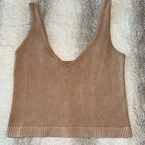 Women’s Ribbed Cropped Tank Top